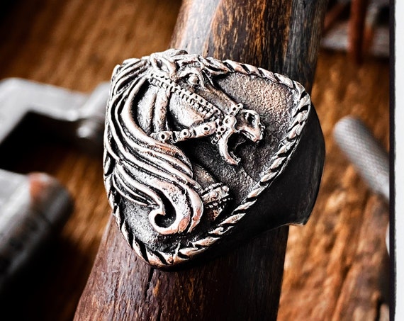 Alexander der große Ring Bucefalas Ring Pferd Ring Pferd Kopf Ring Reiten Ring Pferde Ring Schlacht Pferd Ring Pferde Ring Rüstung Ring