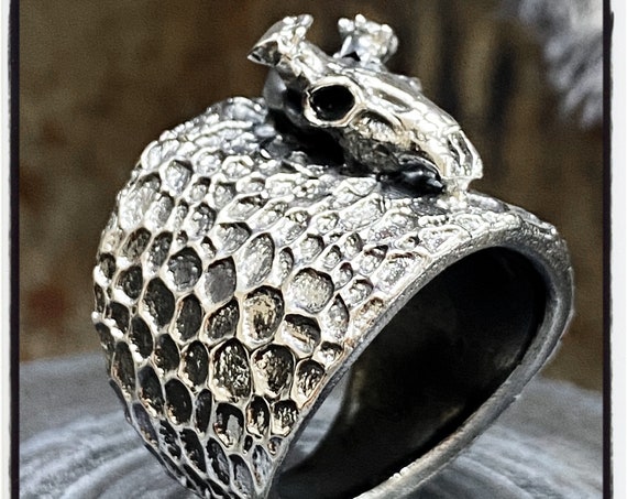 Sterling Silber Hirsch Schädel Ring Luxus Hirsch Schädel Ring Gold Hirsch Schädel Ring Elch Schädel Ring Geweih Ring Elch Schädel Ring Hirsch ring Hirsch Ring