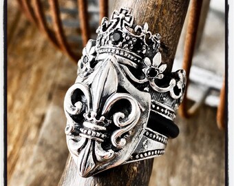 Fleur de lis rings clearance