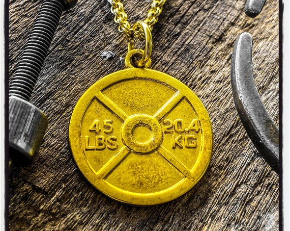 Gewicht Platte Anhänger Gewicht Platte Halskette Bodybuilding Anhänger Bodybuilding Halskette Gym Schmuck Bodybuilder Halskette Gym Zubehör