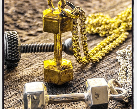 Hantel Anhänger Halskette Langhane Anhänger Gewicht Platte Anhänger Halskette Gewichtheben Halskette Gym Halskette Anhänger Bodybuilding Halskette