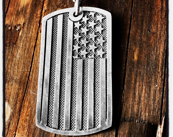 Amerikanische Flagge Hund Tag amerikanische Flagge Identifikation amerikanische Flagge Halskette Anhänger Id Tag Identität Halskette Der amerikanischen Armee Hund Tag Anhänger
