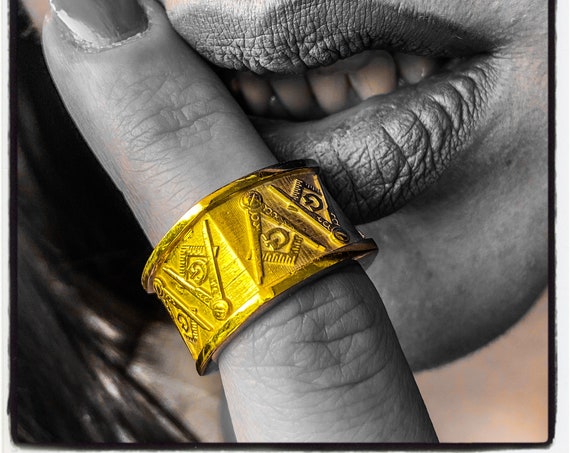 Alle sehen Auge Ring Freimaurer Ring Freimaurer Ring Freimaurer Kompass Ring Freimaurer Ring Freimaurer Gold Ring Freimaurer Ring Bruderschaft antik Ring