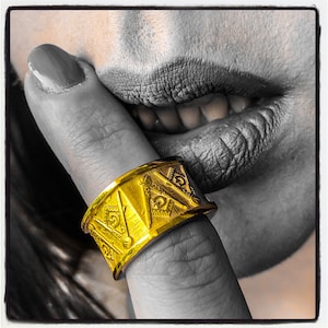 Masonic Ring Silver Masonic Ring Gold Masonic Ring Freemason Ring Silver Freemason Ring Gold Freemason Ring Square and Compass Silver Ring