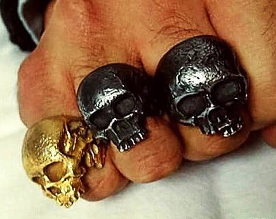 Schädel Ringe Schädel Ring Dia De Los Muertos Schädel Ring Memento Mori Schädel Ring Dia De Muertos Schädel Ring halb Schädel Ring Punisher Ring