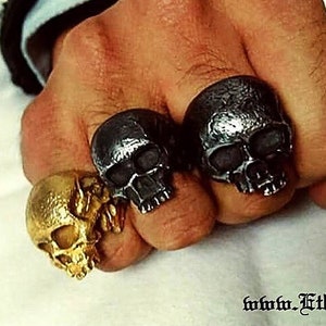 Skull Ring Silver Skull Ring Gold Skull Ring Skull Rings Gold Skull Rings Silver Skull Rings Handamde Skull Rings Handmade Skull Ring