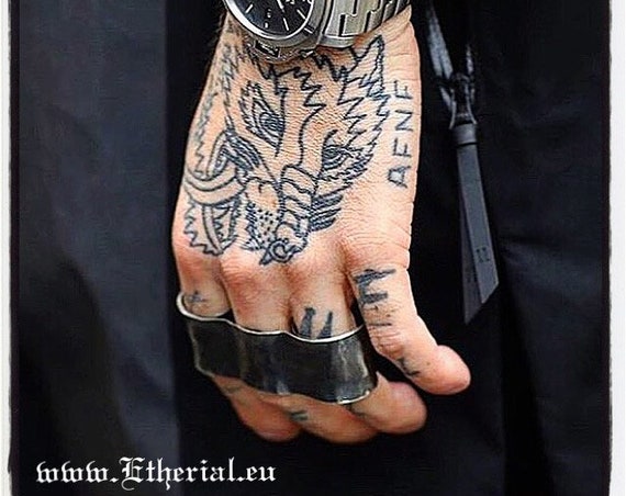 Drei Finger Ring voller Finger Ring Stulpe Ring Rüstung Ring Knuckleduster Ring Designer Ring Rock Star Ring Rockstar Ring zwei Finger Ring