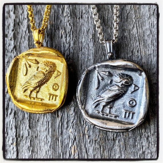 Athenian Tetradrachm Ancient Greek Coin Necklace Ancient Greek Coin Pendant Owl Pendant Owl Necklace Roman Coins Ancient Greek Coin Intaglio