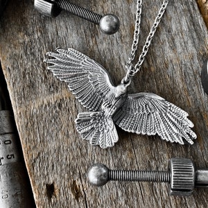 Raven Pendant Crow Pendant Raven Necklace Crow Necklace Silver Crow Pendant Silver Raven Pendant Wings Pendant Bird Pendant Bird Necklace