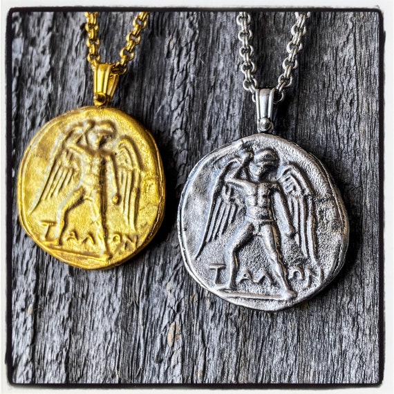 Phaistos Stater Ancient Greek Coin Necklace Ancient Greek Coin Pendant Coin Pendants Coin Necklace Ancient Coins Roman Coin Talisman Pendant