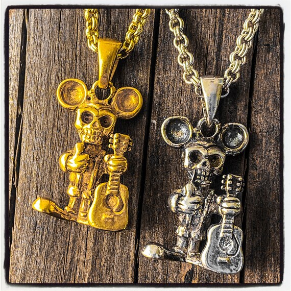 Skull Mouse Pendant Skull Mouse Necklace Mickey Mouse Pendant Mickey Mouse Necklace Hamster Pendant Hamster Necklace Field Mouse Pendant