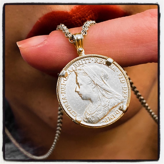 Gold Sovereign Coin Pendant Silver Sovereign Coin Necklace St George Coin Pendant Queen Victoria Coin Pendant Queen Victoria Coin Necklace Etsy Canada