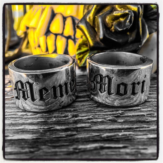 Memento Mori Ring Remember to Die Ring Dia De Muertos ring Dia De Los Muertos Ring Day of the Dead Ring Gothic Death Ring Memento Mori Band