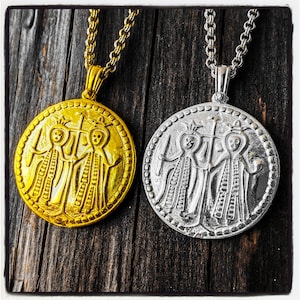 Emperor Constantine Pendant Byzantine Coin Necklace Byzantine Coin Pendant Christogram Pendant ChiRo Pendant Byzantine Coin Talisman Pendant