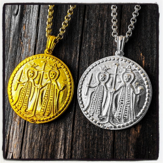 Emperor Constantine Pendant Byzantine Coin Necklace Byzantine Coin Pendant Christogram Pendant ChiRo Pendant Byzantine Coin Talisman Pendant