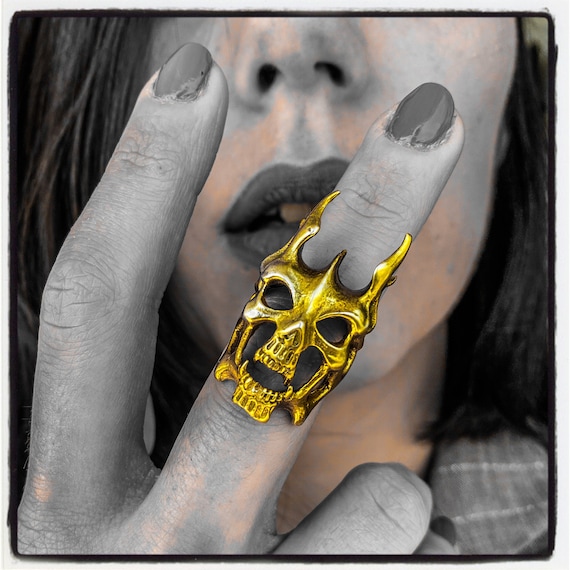 Skull Ring Devil Ring Phantom Ring Demon Ring Handmade Skull Ring Personalized Skull Ring Custom Made Skull Ring Handmade Jewelry Skull Ring