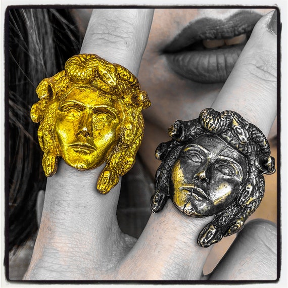 Medusa Ring Ancient Greek Ring Gorgon Medusa Ring Greek Mythology Ring Snake Ring Mythological Ring Ancient Greek Jewelry Roman Jewelry