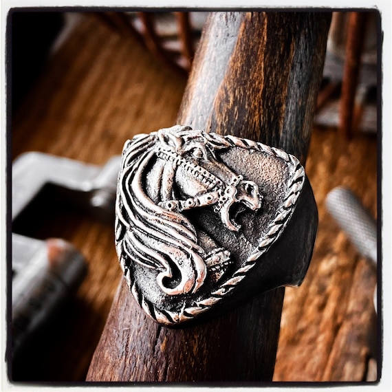 Horse Ring Signet Ring Alexander the Great Ring Bucefalas Ring Ancient Greek Ring Roman Ring Silver Horse Ring Gold Horse Ring Luxury Rings