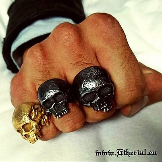 Skull Ring Silver Skull Ring Gold Skull Ring Skull Rings Gold Skull Rings Silver Skull Rings Handamde Skull Rings Handmade Skull Ring