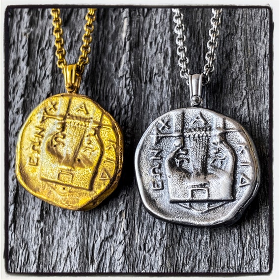 Chalkidian Tetradrachm Ancient Greek Coin Necklace Ancient Greek Coin Pendant Talisman Pendant Intaglio Pendant Talisman Necklace Intaglio