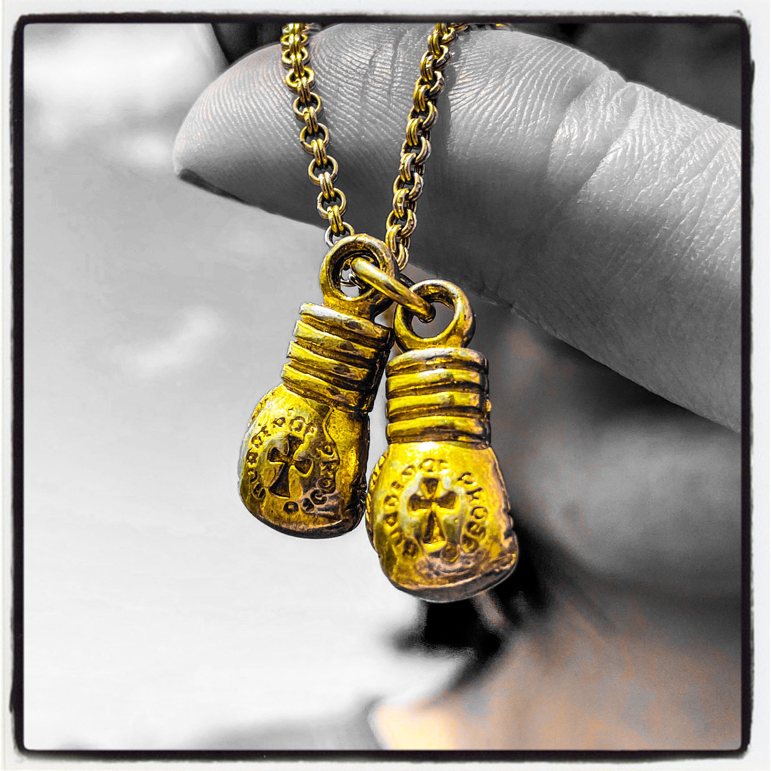 GOLD BOXING GLOVE NECKLACE – Lexicon Jewelry