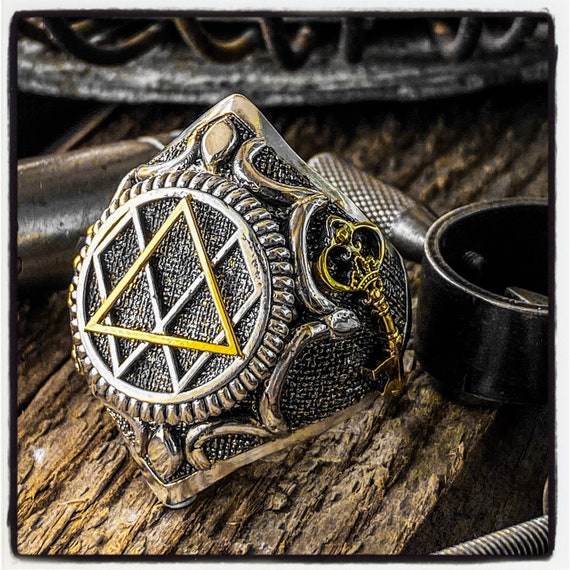 Enneagram Ring Personality Ring Human Psyche Ring Mathematical Ring Universe Ring Mathematics Ring Geometric Ring Enlightenment Mystic Ring