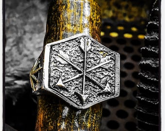 Arrows Ring Hunter Ring Archers Ring Medieval Ring Archery Ring Talisman Ring Bow Ring Viking Ring Silver Viking Ring Arrow Ring Gold Ring