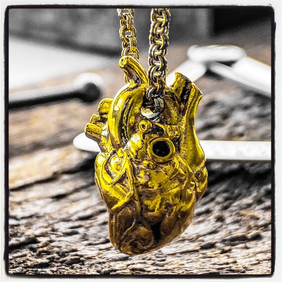 Anatomical Heart Pendant Anatomical Heart Necklace Human Heart Pendant Human Heart Necklace Love Pendant Love Necklace Love You Necklace