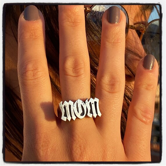 MoM Ring Mother Ring Mum Ring Mothers Day Ring Mom Gift Mum gift Girlfriend ring Wife ring Daughter ring Pregnancy Ring New Parents Gift