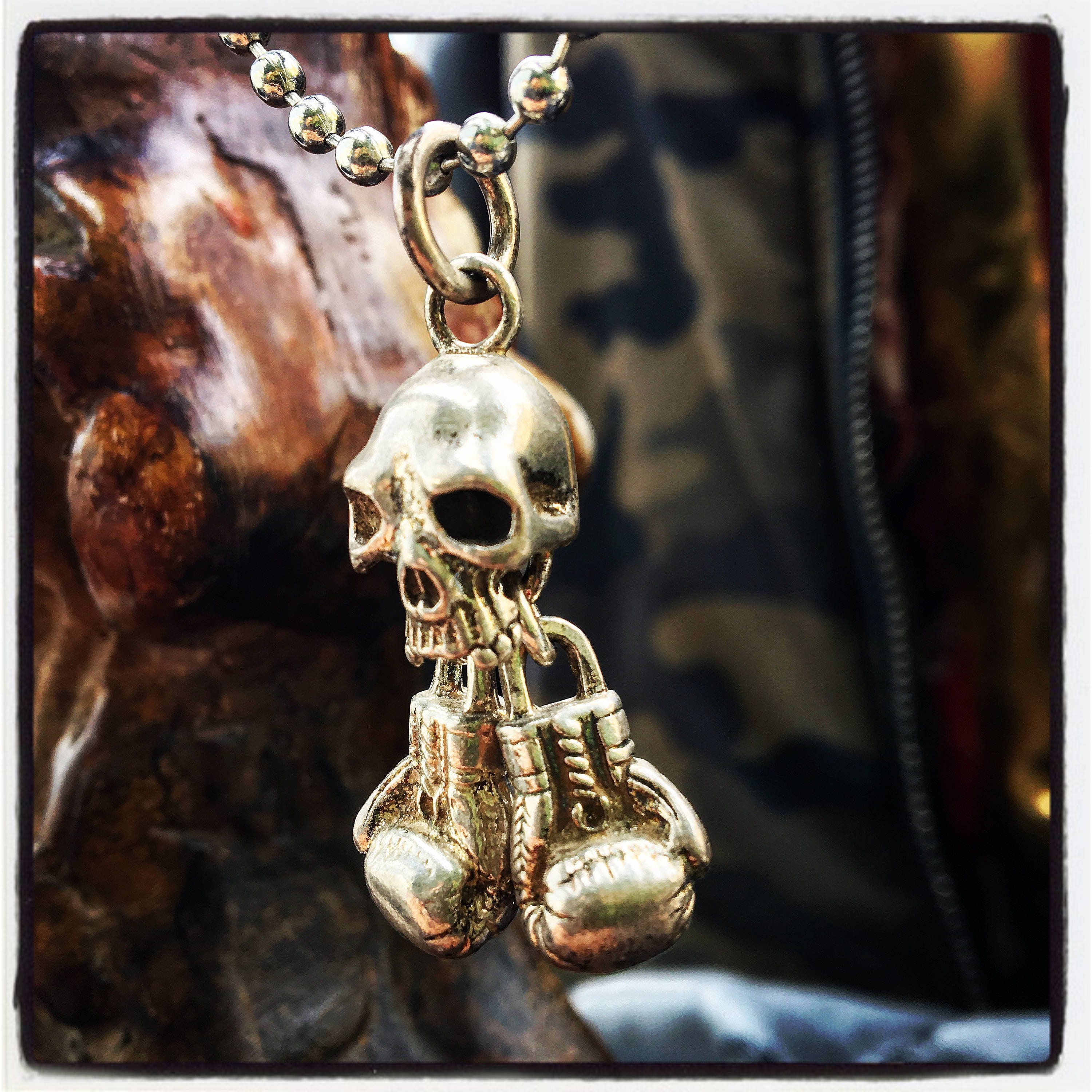 Skull Boxer Pendant Skull Boxer Necklace Boxing Federation Jewelry
