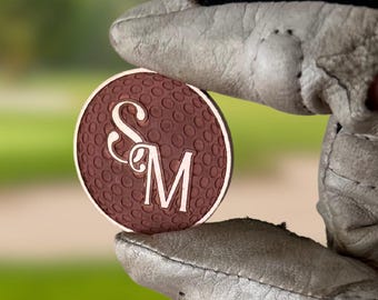 Golf Ball Marker Copper Custom Deep Engraving with your special message