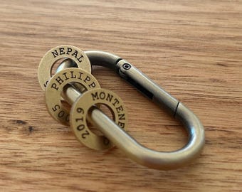 Travel Token Rings - Unique Brass Milestone gift for travelers