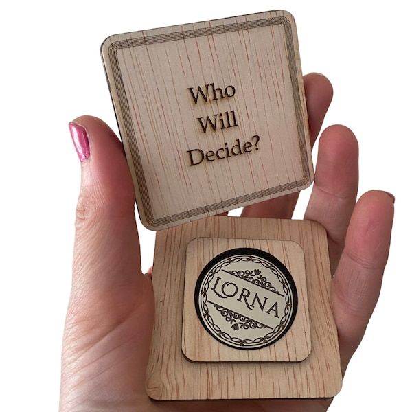 Personalized Laser-Engraved Decision Coin: Heartfelt Gift for Couples, Weddings, Engagements & Anniversaries
