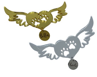 Personalized Rainbow Bridge Pet Memorial Sun Catcher: Sympathy Gift for Dog & Cat Loss