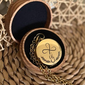 Personalized Brass Compass for Baptism, Christening & Religious Ceremonies - Engraved Keepsake Gift