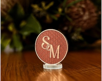 Copper Golf Ball Marker Custom Deep Engraving with your special message