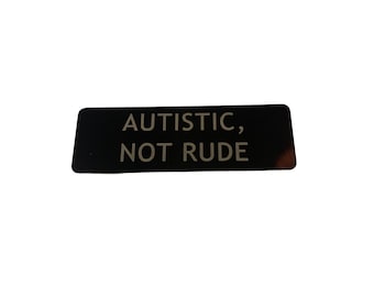 Personalized Non-Speaking Autism Badge: Neurodiverse Spectrum Awareness Pin for Boundaries