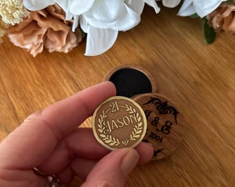 Handcrafted Brass Decision Coin, 21st Anniversary Gift