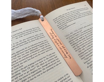 Copper Bookmark Anniversary Gift - your own handwriting engraved