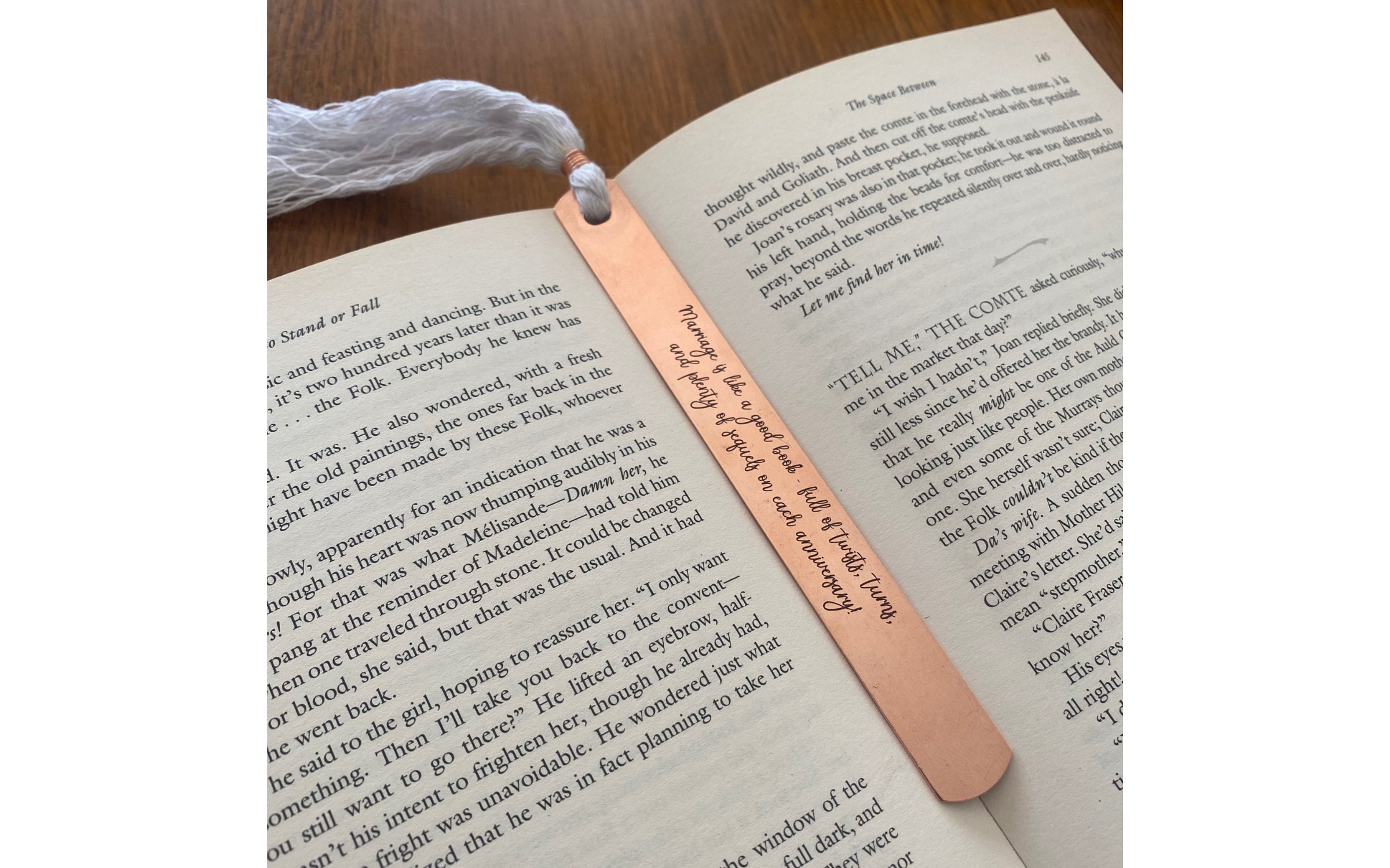 Engraved Copper Bookmark: Personalized Handwriting Keepsake for Special Occasions Anniversary, Wedding, Graduation