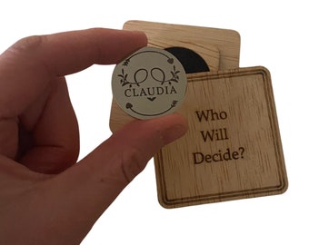 Personalized Decision Coin: Heart & Arrow Stainless Steel Gift for Couples