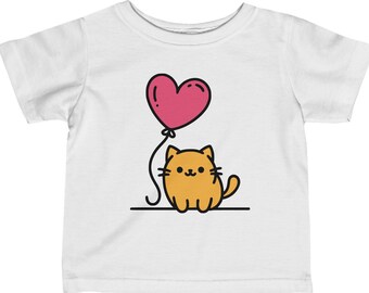 Infant Tee Kitty Camiseta Niño Kitty Bebé T Animal Camisa Kitty Camiseta para Bebé Bebé Camiseta Regalo Infantil para Bebé Niño T