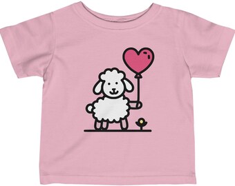 Camiseta infantil Cordero Camiseta Niño Cordero Bebé T Animal Camisa Cordero Camiseta para Bebé Bebé Camiseta Regalo Infantil para Bebé Niño T