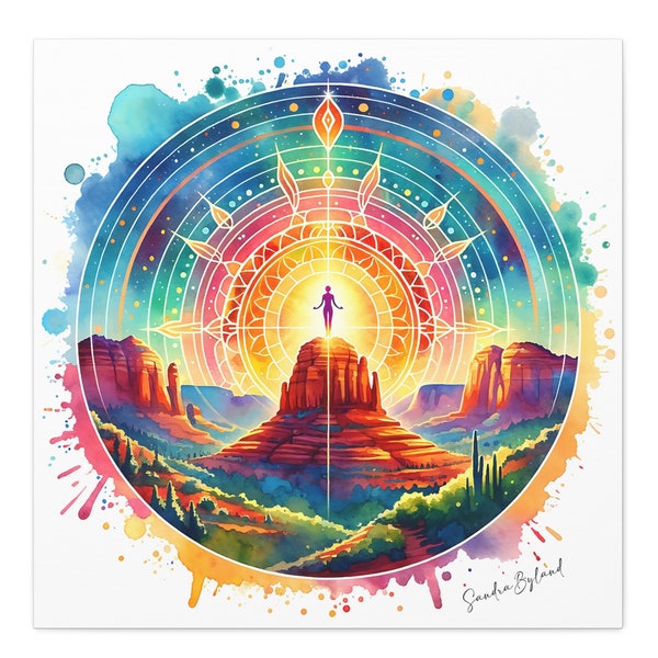 SEDONA VORTEX ART Print Sacred Sedona Art Sedona Wall Art Metaphysical Art Spiritual Art Print Sedona Vortex Canvas Print Spiritual Artprint