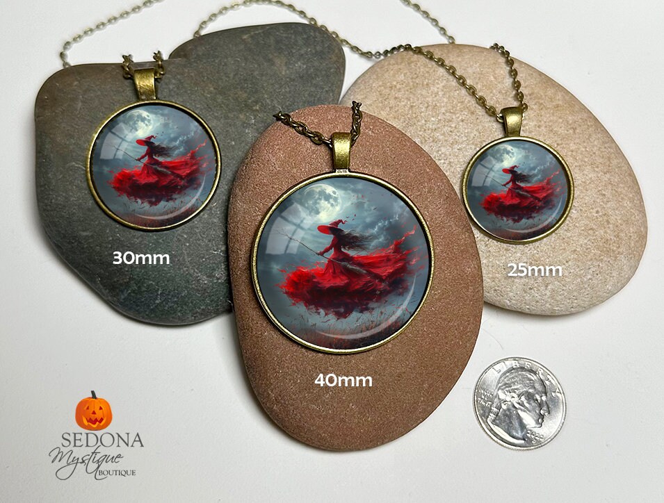 HALLOWEEN WITCH PENDANT Halloween Flying Witch Halloween Witch Necklace ...