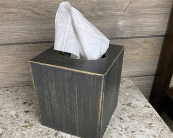 Tissue box cover - rustic farmhouse - decorative cover for tissues