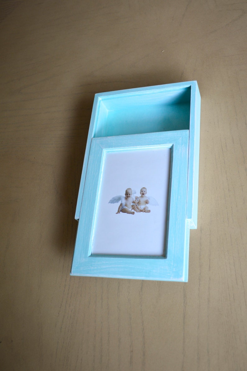 Keepsake picture frame photo box Card Box holds 4x6 Etsy