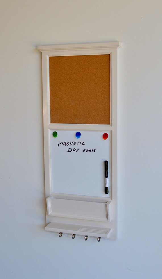 18" by 42" Magnetic Dry Erase and message board wall organizer