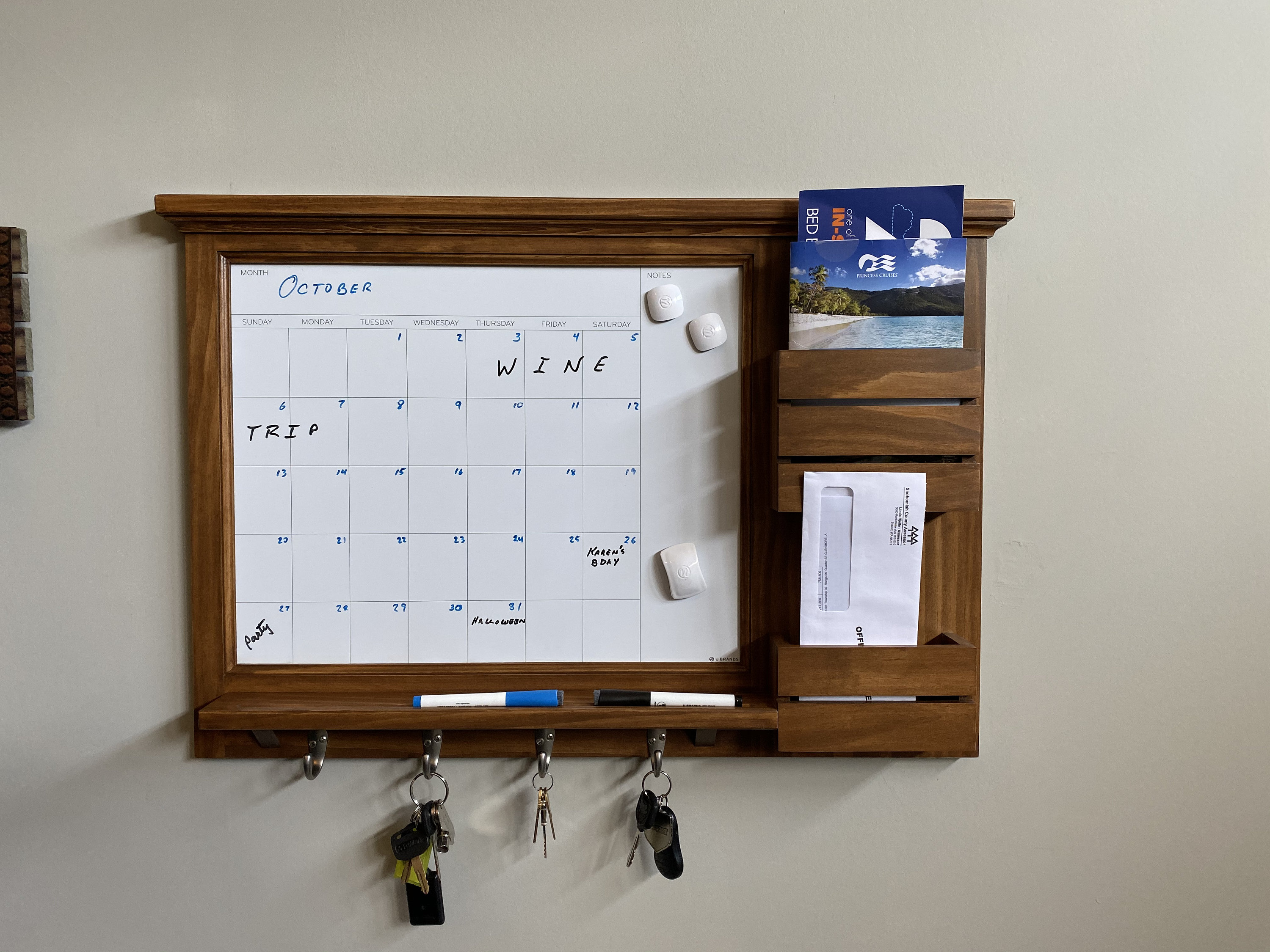 Dry Erase Calendar Wall Organizer Etsy