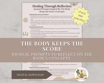 The Body Keeps the Score Journal Prompts: Trauma Therapy Printable (Digital Download)